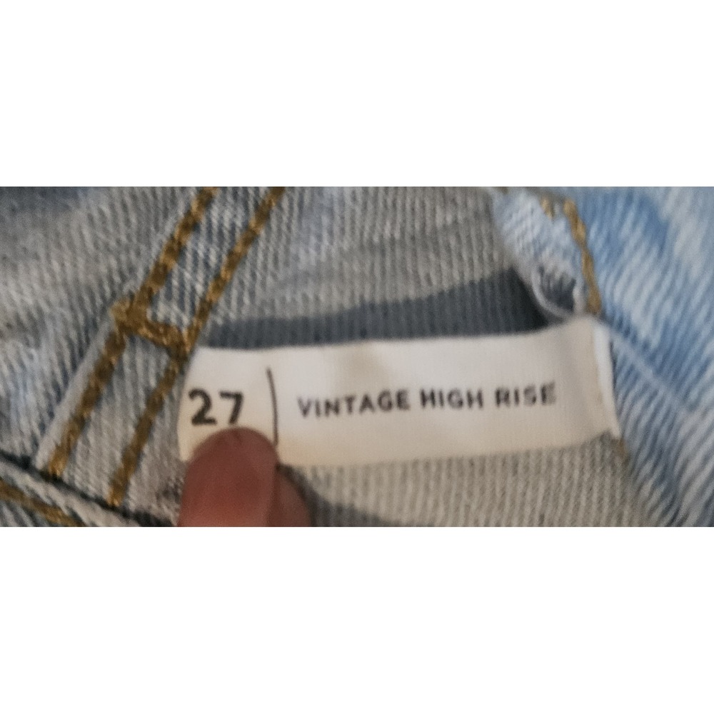 PacSun Vintage High Rise Denim Shorts Size 27 Light Wash Distressed - Picture 4 of 4